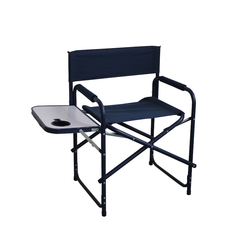 Silla de director plegable con tablero de mesa auxiliar