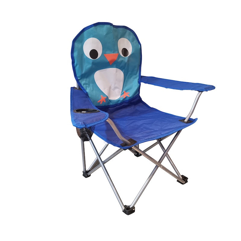 Silla de camping con reposabrazos para niños con bolsa de almacenamiento