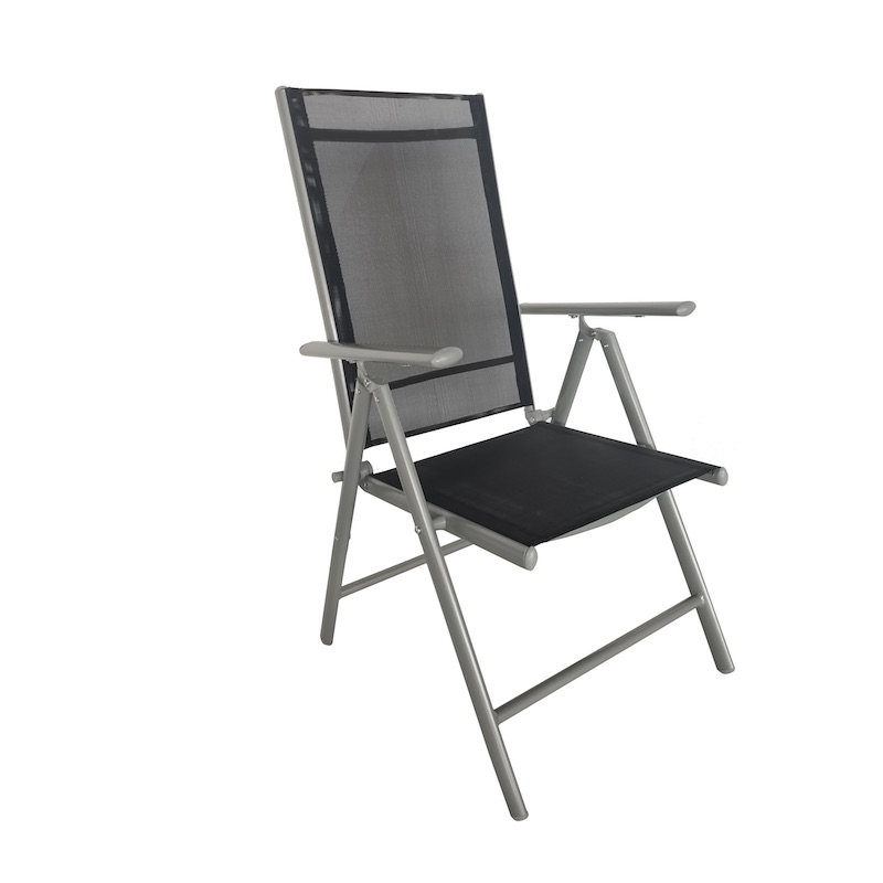 Silla plegable de patio para acampar al aire libre de metal